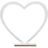 Santex DÉCORATION COEUR MARIAGE BOIS 39X4X37CM BLANC