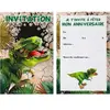 Santex 6 CARTES INVITATION ANNIVERSAIRE DINOSAURE 11X17CM