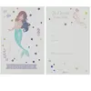 Lot de 6 cartes d'invitation Sirène