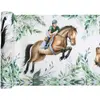 Santex mariage Chemin de table jetable Hippique - Equitation 30 cm x 5 m