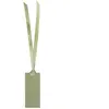 SANTEX Etiquette/Marque-place rectangle avec ruban vert Olive/Sauge (x12) REF/3312