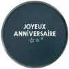 Paquet de 10 Assiettes anniversaire Star d'un jour, Bleu canard/Argent