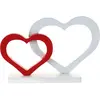 JOUR DE FETE Santex mariage Centre de Table Plein Coeurs Blanc/Rouge 20,5 cm