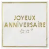 10 SERVIETTES PAPIER ANNIVERSAIRE 33CM