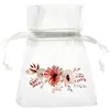 Non communiqué 4 sachets tissu organdi amour floral 7.5x10cm - générique 000832800000025