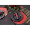 Non communiqué 6 sets de table carton rond éclat 34cm rouge - générique 000811000000007