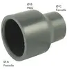GENERIQUE Manchon PVC pression réduit femelle femelle ou réduction male femelle 40-50-40 - CODITAL