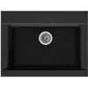 DIADEM Evier à encastrer HEXO, en SMC NOIR PAILLETE - 06, 1 bac, dim. 66 x 50 cm, vidage manuel