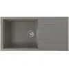 STRADOUR Evier a encastrer CUBE, en SMC GRIS BETON - 16, 1 bac, dim. 100 * 50 cm, vidage manuel