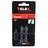 Paire de valve de pneu tubeless obus démontable P2R Schrader Velox TU