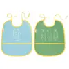 Badabulle Lot de 2 bavoirs souples, Impérméables avec récupérateur, de 0 à 3 ans