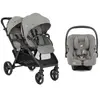 JOIE - Poussette DUO EVALITE double + I-SNUG 2 Pebble