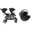 JOIE - Poussette DUO EVALITE double + I-SNUG 2 Shale