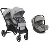 JOIE - Poussette DUO EVALITE double + I-gemm 3 Pebble