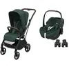 MAXI COSI - Poussette DUO Leona 2 + Pebble 360 Pro 2 TWILLIC GREEN