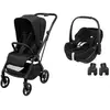 MAXI COSI - Poussette DUO Leona 2 + Pebble 360 Pro 2 TWILLIC BLACK