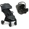 JOIE - Poussette DUO Parcel LX Ebony + Siège-auto Gr0+ I-Snug 2 Shale