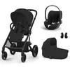CYBEX - POUSSETTE TRIO Balios S Lux + Cloud T I-Size + Nacelle Sepia B...