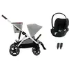 CYBEX - Poussette DUO Gazelle S SLV Stone Grey + Cloud T Sepia Black