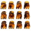 Mini pinces croco La Boutique du Coiffeur marrons 1,5cm