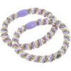 La Boutique du Coiffeur - Élastiques tissés sans métal violet clair