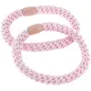 La Boutique du Coiffeur - Élastiques tissés sans métal rose bonbon