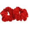 2 Chouchous velours XXL rouge