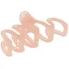 Pince croco plastique zigzag rose