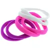 Lot de 6 Élastiques XXL en Mousse La Boutique du Coiffeur blanc violet...