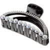Pince Croco Strass et Perles La Boutique du Coiffeur demi lune
