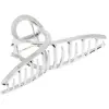 Pince croco métallique infini argent brillant
