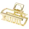 Petite Pince Croco Métallique rectangle dorée