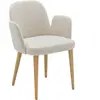 CAMIF Chaise avec accoudoirs pieds frêne Maxine  Bois / Tissus
