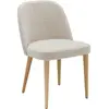 Chaise bouclette pieds bois Maxine  Bois / Tissus