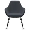 Fauteuil entièrement capitonné pieds luge Fan 10V PROFIM  Métal / Tissus