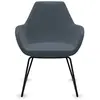 Fauteuil entièrement capitonné pieds luge Fan 10V PROFIM  Métal / Tissus