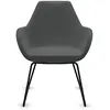 Fauteuil entièrement capitonné pieds luge Fan 10V PROFIM  Métal / Tissus