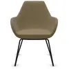 Fauteuil entièrement capitonné pieds luge Fan 10V PROFIM  Métal / Tissus