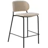 CAMIF Chaise d'îlot 65 cm tissu écru et pieds métal