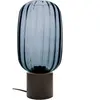 Lampe à poser en verre fumé pied bois foncé Célian  Verre