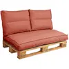 Camif Dossier coussin palette en polyester tomette 1 60 x 50 cm