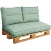 Camif Coussin matelas palette en polyester vert eau 120 x 80 cm