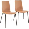 CAMIF Lot de 2 chaises en bois clair et métal