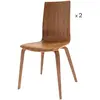 CAMIF Lot de 2 chaises noyer Reda  Bois