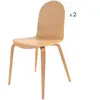 CAMIF Lot de 2 chaises hêtre Riaz  Bois