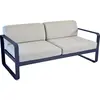 FERMOB Canapé 2 Places Bellevie Gris Flanelle en Aluminium Métal / Tissus