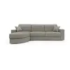 Canapé d'angle convertible tissu déhoussable Aubin 