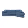 Canapé d'angle convertible tissu déhoussable Aubin 
