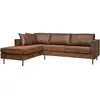 Canapé d'angle microfibre aspect cuir vieilli Pittsburgh CAMIF 