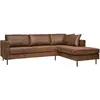 Canapé d'angle microfibre aspect cuir vieilli Pittsburgh CAMIF 